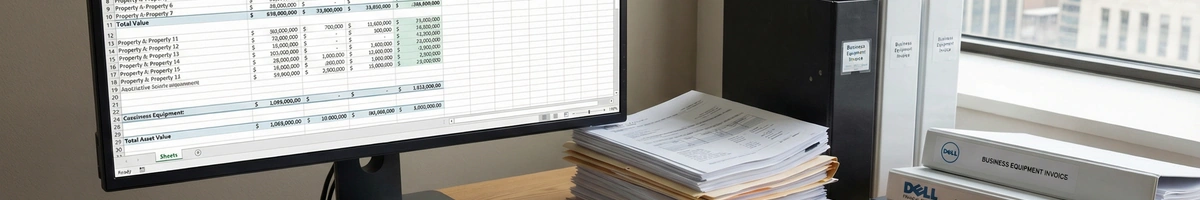 Business assets being evaluated for SBA loan collateral coverage