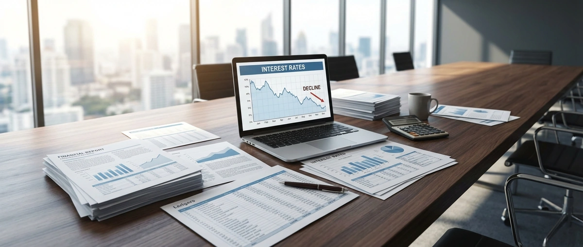 Financial planning documents showing SBA loan refinancing savings