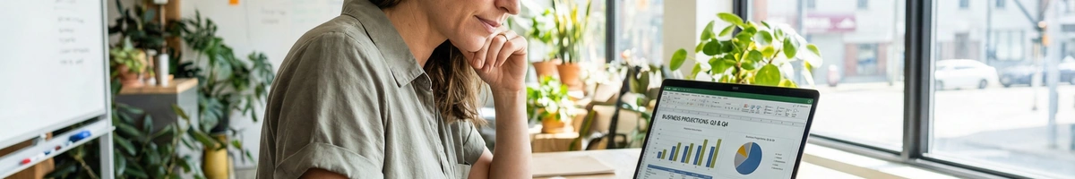 Entrepreneur creating a business plan for startup SBA loan application